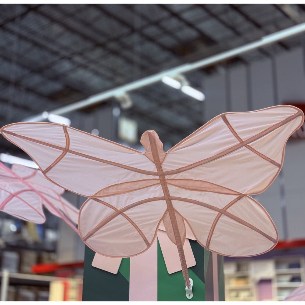 IKEA SNÖFINK Cradle & Crib Bed Canopy Butterfly Pink | Kids Bed Tent |-NEW